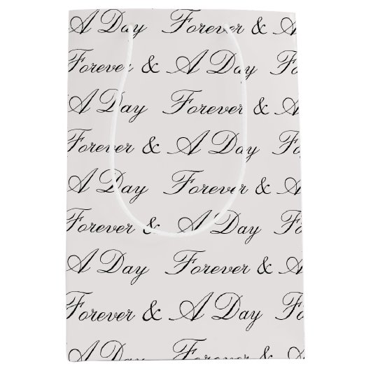 Stone Blush Forever gepersonaliseerde offerte brui Medium Cadeauzakje (Voorkant)