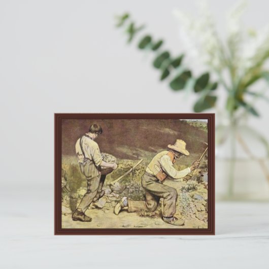 Stone Breakers door Courbet Gustave Briefkaart (Staand voorkant)