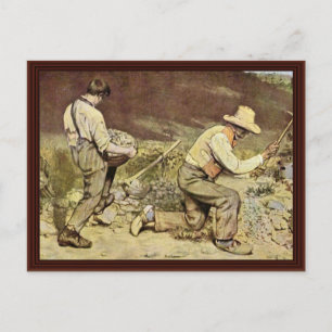 Stone Breakers door Courbet Gustave Briefkaart