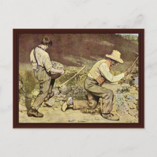 Stone Breakers door Courbet Gustave Briefkaart