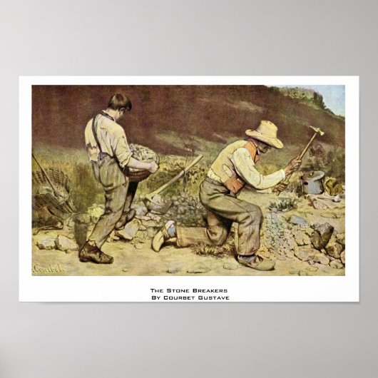 Stone Breakers door Courbet Gustave Poster (Voorkant)