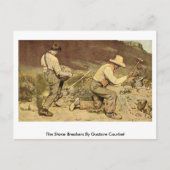 Stone Breakers van Gustave Courbet Briefkaart (Voorkant)