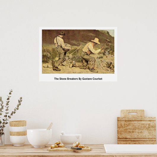 Stone Breakers van Gustave Courbet Poster (Keuken)