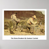 Stone Breakers van Gustave Courbet Poster (Voorkant)