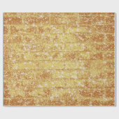 Stone Brick Texture Gold Glitter Decoupage Cadeaupapier (Vlak)