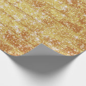 Stone Brick Texture Gold Glitter Decoupage Cadeaupapier (Hoek)