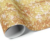 Stone Brick Texture Gold Glitter Decoupage Cadeaupapier (Rol Hoek)