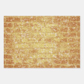 Stone Brick Texture Gold Glitter Decoupage Inpakpapier Vel (Voorkant)