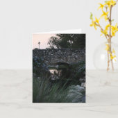 Stone Bridge-briefkaart Kaart (Gele Bloem)
