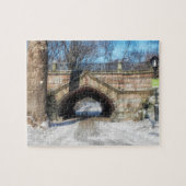 Stone Bridge - Central Park in de winter Legpuzzel (Horizontaal)