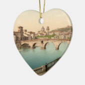 Stone Bridge en San Giorgio, Verona, Italië Keramisch Ornament (Links)