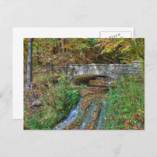 Stone Bridge in het najaar van het Briefkaart (Voorkant / Achterkant)