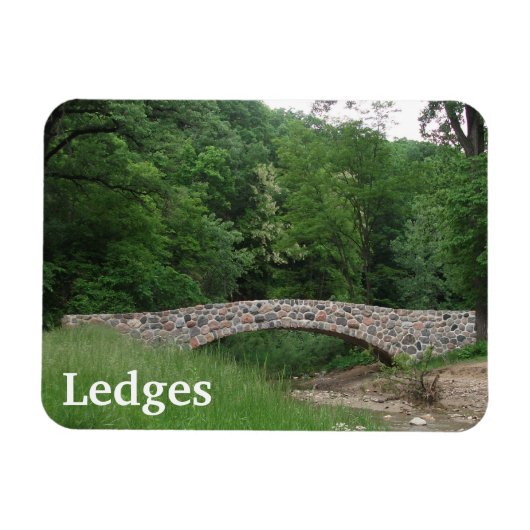 Stone Bridge, Ledges State Park, Iowa Magneet (Horizontaal)