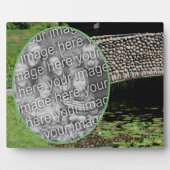 Stone Bridge Lilypads Natuur Uw eigen foto toevoeg Fotoplaat (Voorkant)
