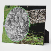 Stone Bridge Lilypads Natuur Uw eigen foto toevoeg Fotoplaat (Zijkant)