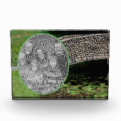 Stone Bridge Lilypads Natuur Uw eigen toevoegen Fotoblokken (Voorkant)