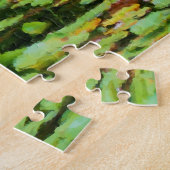 Stone Bridge Lilypads Waterverf Painting Legpuzzel (Zijkant)