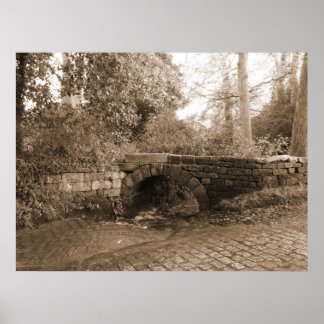 Stone Bridge met stream Poster