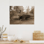 Stone Bridge met stream Poster (Keuken)