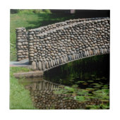 Stone Bridge over Lily Pond Natuur Tegeltje (Voorkant)
