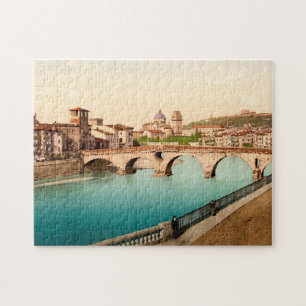 Stone Bridge San Giorgia Verona Italy Legpuzzel