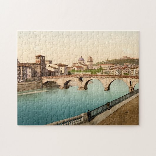 Stone Bridge San Giorgia Verona Italy Legpuzzel (Horizontaal)