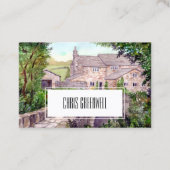 Stone Bridge Waterverf Schilderij Architectuur Visitekaartje (Voorkant)