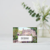 Stone Bridge Waterverf Schilderij Architectuur Visitekaartje (Staand voorkant)