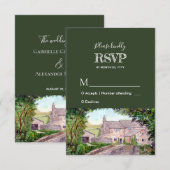 Stone Bridge Waterverf Trouwreactie RSVP (Voorkant / Achterkant)