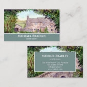 Stone Bridge Yorkshire Boerderij Waterverf Visitekaartje (Voorkant / Achterkant)