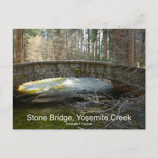 Stone Bridge Yosemite Creek April Torrent Producte Briefkaart (Voorkant)