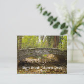 Stone Bridge Yosemite Creek November Producten Briefkaart (Staand voorkant)