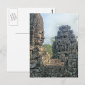 Stone Buddha Face bij Bayon Temple, Angkor Briefkaart (Voorkant / Achterkant)