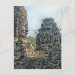 Stone Buddha Face bij Bayon Temple, Angkor Briefkaart
