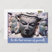 Stone Buddha het Manuscript van gezichten van de s Briefkaart (Voorkant / Achterkant)