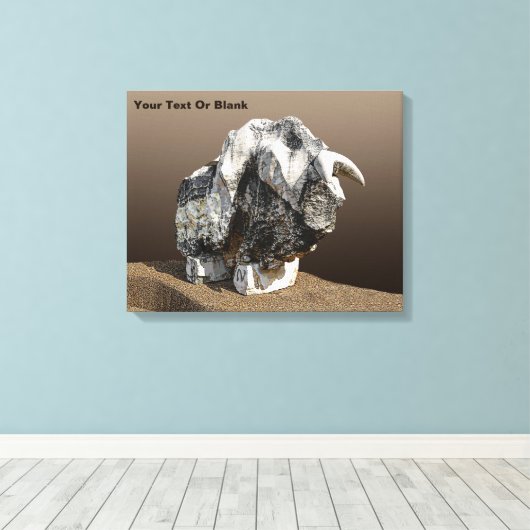 Stone Bull - Ma'alot Canvas Afdruk (Insitu (Houten vloer))