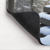 Stone Cairn in de winter Bossen Muismat (Hoek)