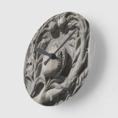 Stone Carved Art Granada Round (Medium) Wall Clock Ronde Klok (Hoek)