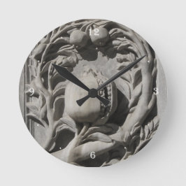 Stone Carved Art Granada Round (Medium) Wall Clock Ronde Klok