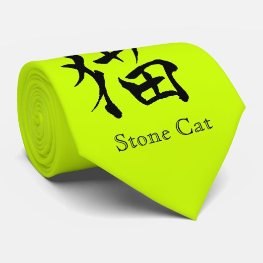 Stone Cat Kanji Stropdas 2flg (Opgerold)