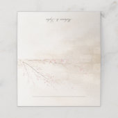 Stone & Cherry Blossom Wedding Folded Place Card Plaatskaartje (Buitenkant ongevouwen)