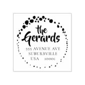 Stone Circle Family Adres Custom Rubber Stamp Rubberstempel (Afrduk)