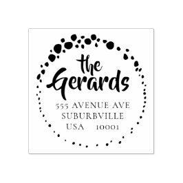 Stone Circle Family Adres Custom Rubber Stamp Rubberstempel