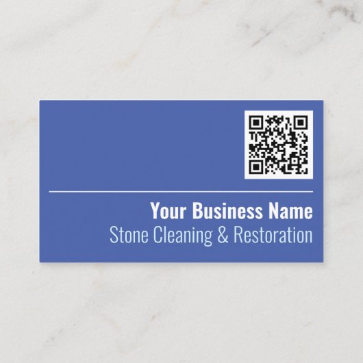Stone Cleaning & Restoration QR Code Visitekaartje (Achterkant)