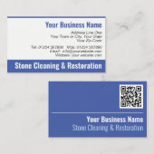 Stone Cleaning & Restoration QR Code Visitekaartje (Voorkant / Achterkant)