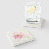Stone Coaster : Iris Flower . Stenen Onderzetter (Zijkant)