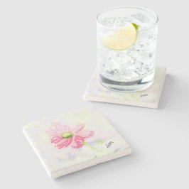 Stone Coaster : Iris Flower . Stenen Onderzetter