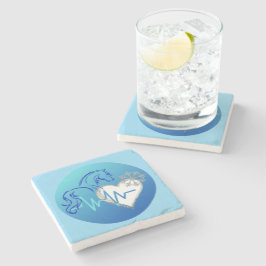 Stone Coaster - Winter Logo Stenen Onderzetter