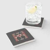 Stone Coaster with Borneo Design Stenen Onderzetter (Zijkant)