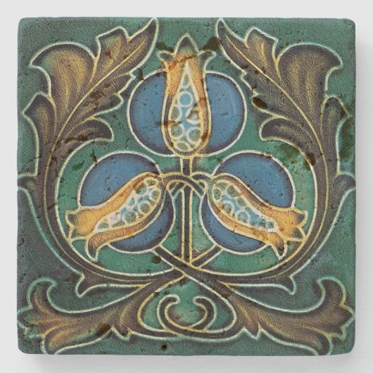 Stone Coasters Marble Art Nouveau Stenen Onderzetter (Voorkant)